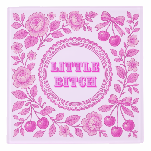 Little Bitch - personalised beer coaster by Lilly Rose