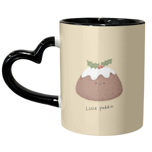 Little Christmas Puddin - unique mug by Ellie Bednall