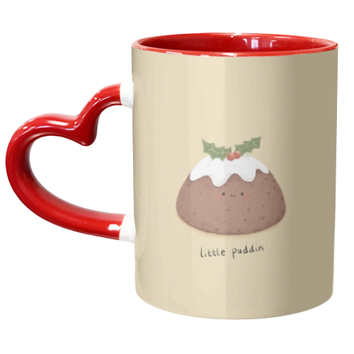 Little Christmas Puddin - unique mug by Ellie Bednall
