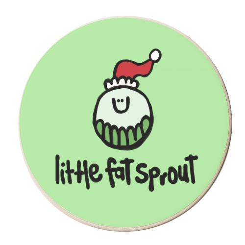 Little Fat Sprout - personalised beer coaster by Emma Donovan