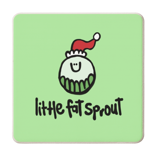 Little Fat Sprout - personalised beer coaster by Emma Donovan