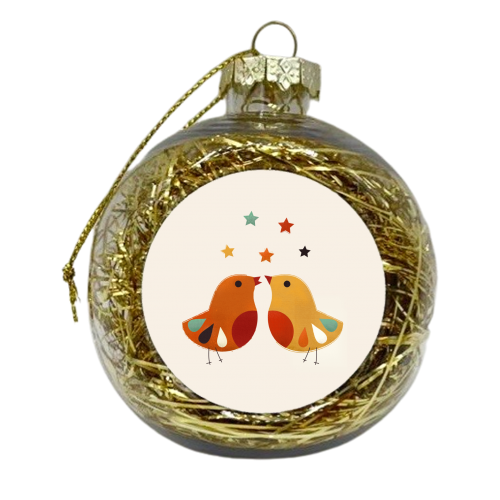 Little Festive Birds - xmas bauble by Ania Wieclaw