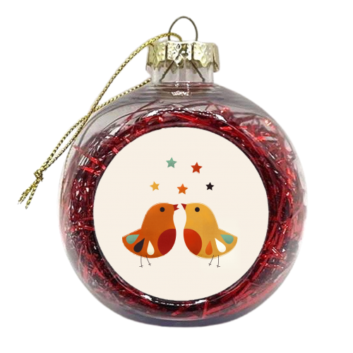 Little Festive Birds - xmas bauble by Ania Wieclaw