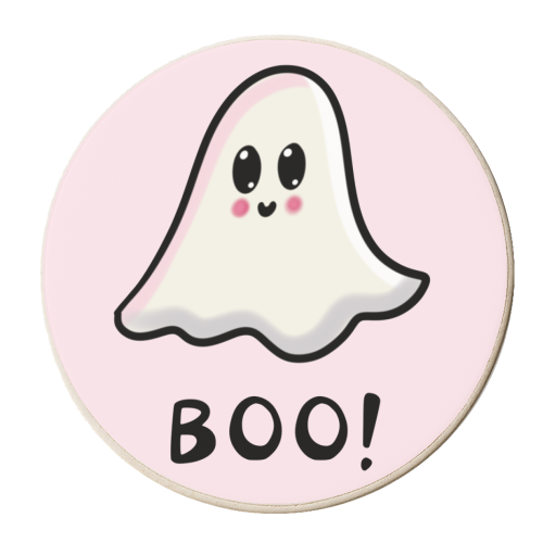 Little Ghosties - personalised beer coaster by PixieDrew