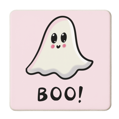 Little Ghosties - personalised beer coaster by PixieDrew