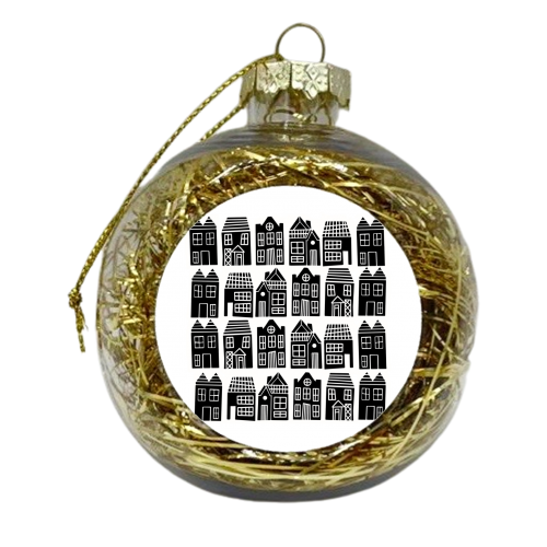 Little houses - xmas bauble by Stonefoxes