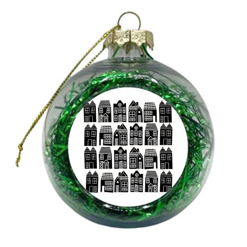 Little houses - xmas bauble by Stonefoxes