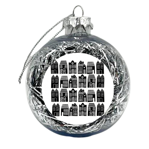Little houses - xmas bauble by Stonefoxes