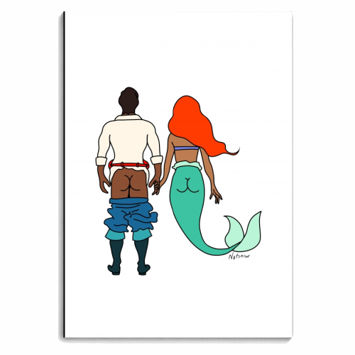 Little Mermaid and Eric Butts - personalised A4, A5, A6 notebook by Notsniw Art
