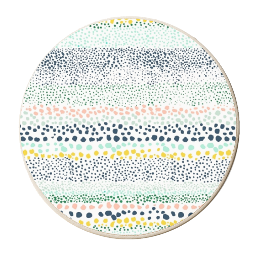 Little Textured Dots White - personalised beer coaster by Ninola Design