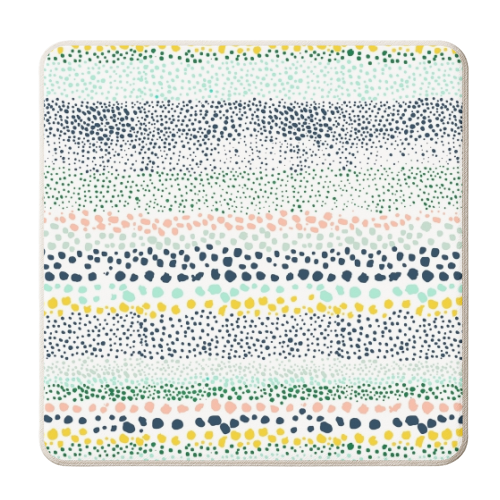 Little Textured Dots White - personalised beer coaster by Ninola Design