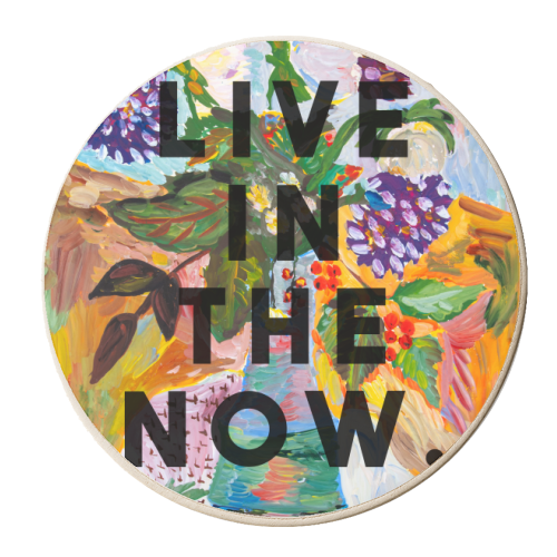 Live In The Now - personalised beer coaster by The 13 Prints