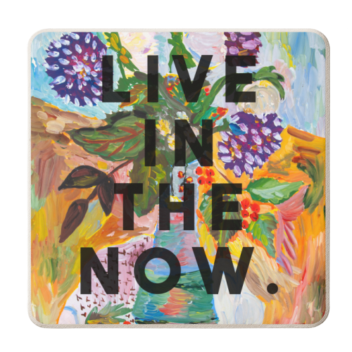 Live In The Now - personalised beer coaster by The 13 Prints