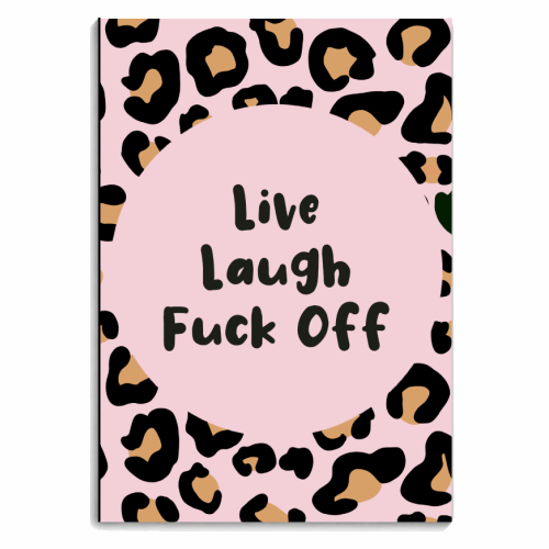 Live Laugh Leopard Print - personalised A4, A5, A6 notebook by Rock and Rose Creative