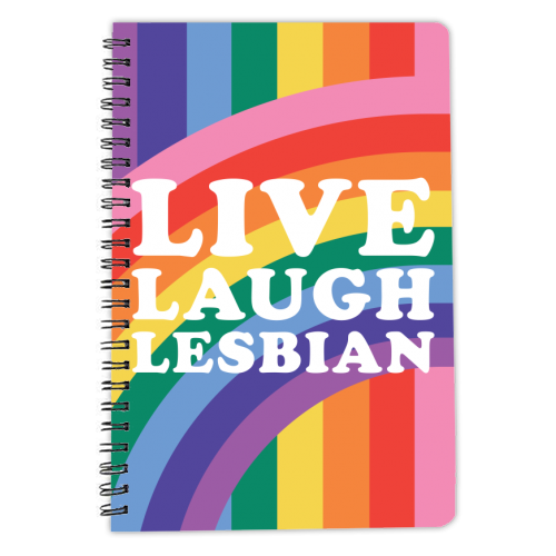 Live Laugh Lesbian Giftware - personalised A4, A5, A6 notebook by AbiGoLucky