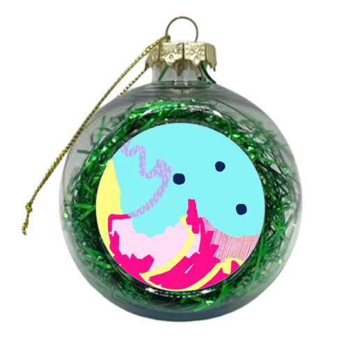 Lively Lines - xmas bauble by Jennifer Duckett