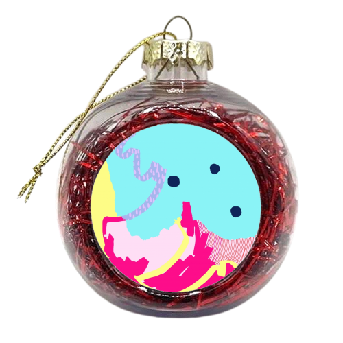 Lively Lines - xmas bauble by Jennifer Duckett