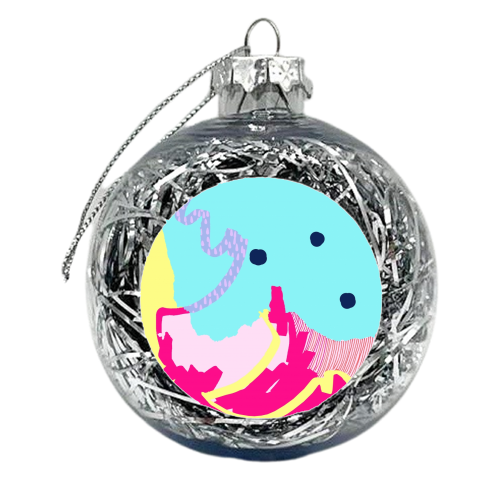 Lively Lines - xmas bauble by Jennifer Duckett