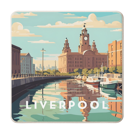 Liverpool City - personalised beer coaster by Kun Pact