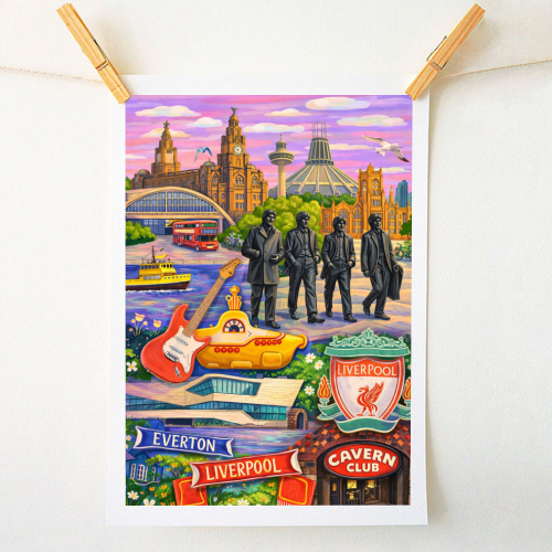 Liverpool Collage - A1 - A4 art print by AP