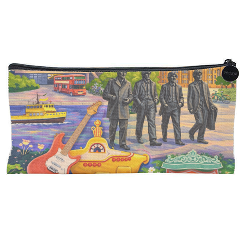 Liverpool Collage - flat pencil case by AP