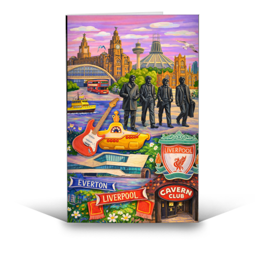 Liverpool Collage - funny greeting card by AP