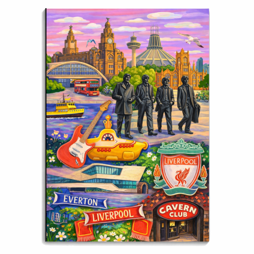 Liverpool Collage - personalised A4, A5, A6 notebook by AP