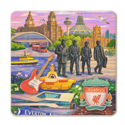 Liverpool Collage - personalised beer coaster by AP