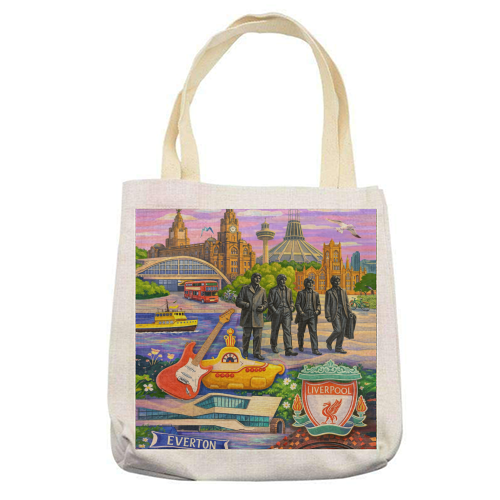 Liverpool Collage - printed canvas tote bag by AP