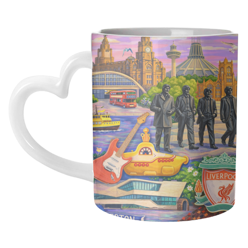 Liverpool Collage - unique mug by AP