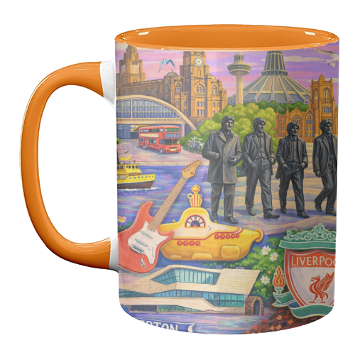 Liverpool Collage - unique mug by AP