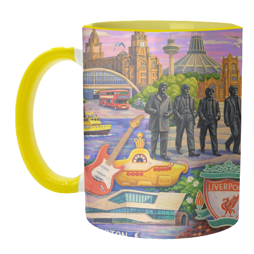 Liverpool Collage - unique mug by AP