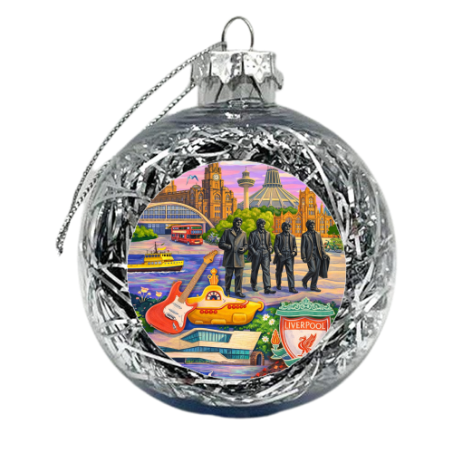 Liverpool Collage - xmas bauble by AP