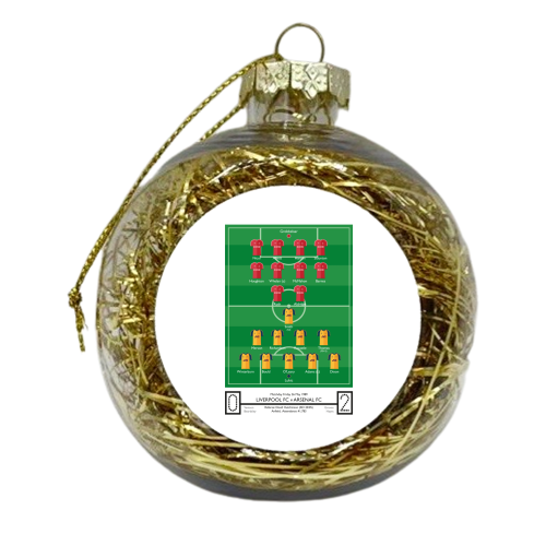 Liverpool FC Vs Arsenal FC - Anfield '89 - xmas bauble by Rick Letford