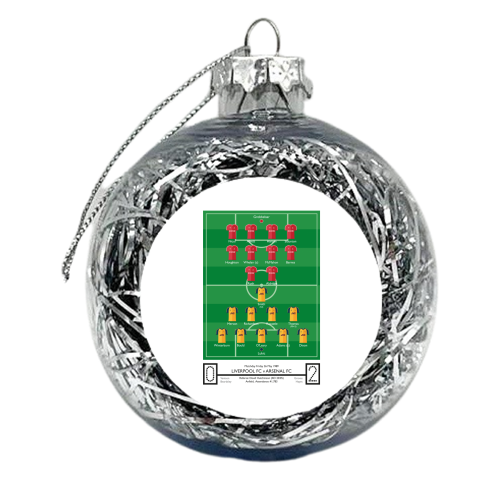 Liverpool FC Vs Arsenal FC - Anfield '89 - xmas bauble by Rick Letford