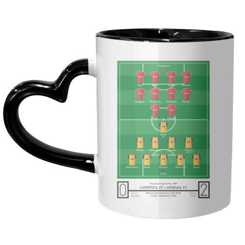 Liverpool FC Vs Arsenal FC - Anfield '89 - unique mug by Rick Letford