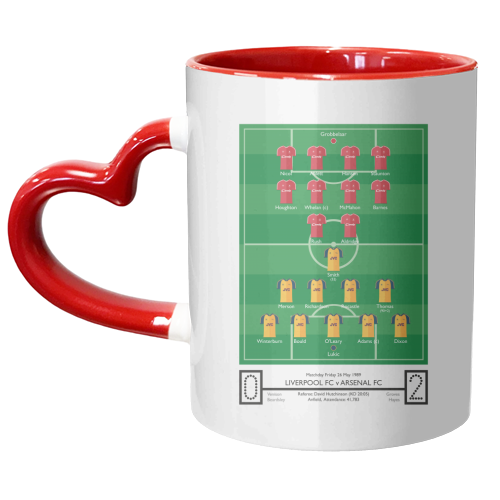 Liverpool FC Vs Arsenal FC - Anfield '89 - unique mug by Rick Letford