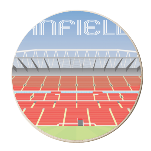 Liverpool Main Stand - personalised beer coaster by Liz Musson