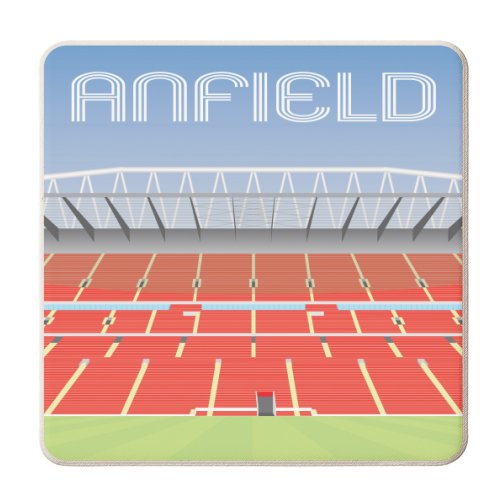 Liverpool Main Stand - personalised beer coaster by Liz Musson