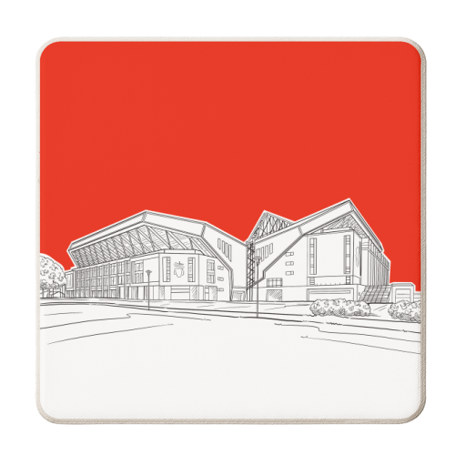 Liverpool Stadium - personalised beer coaster by Adam Regester