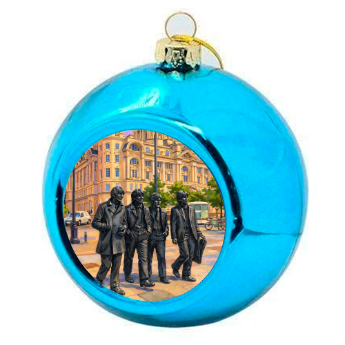 Liverpool Statue - colourful christmas bauble by AP