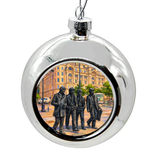 Liverpool Statue - colourful christmas bauble by AP