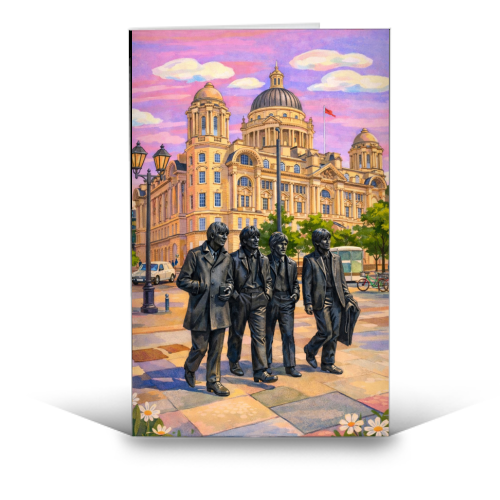 Liverpool Statue - funny greeting card by AP