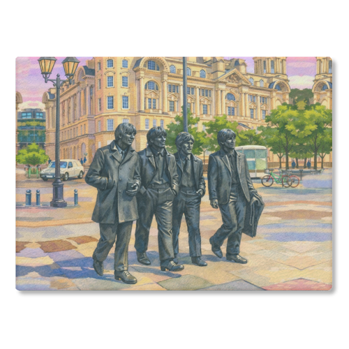 Liverpool Statue - glass chopping board by AP
