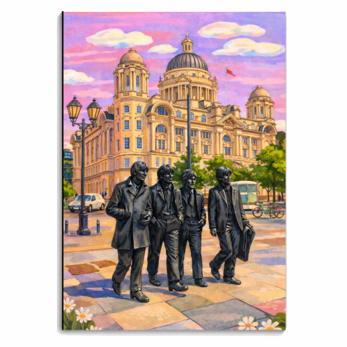 Liverpool Statue - personalised A4, A5, A6 notebook by AP