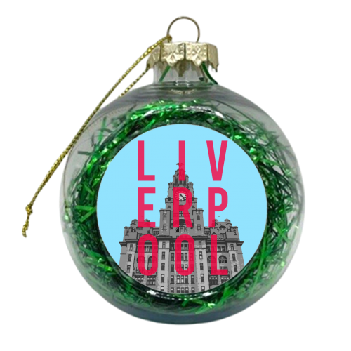 LIVERPOOL - The Royal Liver Building - xmas bauble by AP