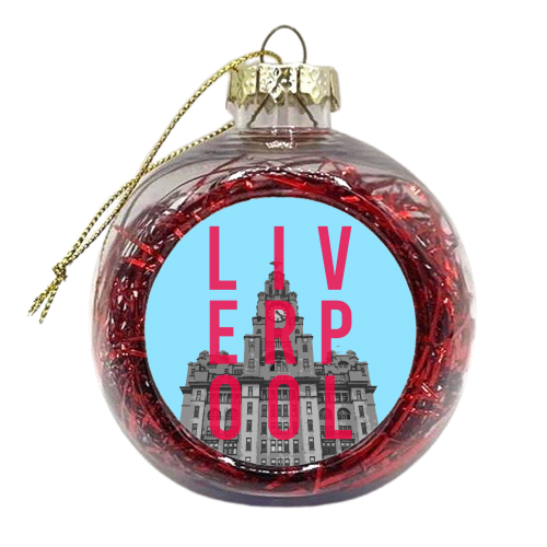 LIVERPOOL - The Royal Liver Building - xmas bauble by AP