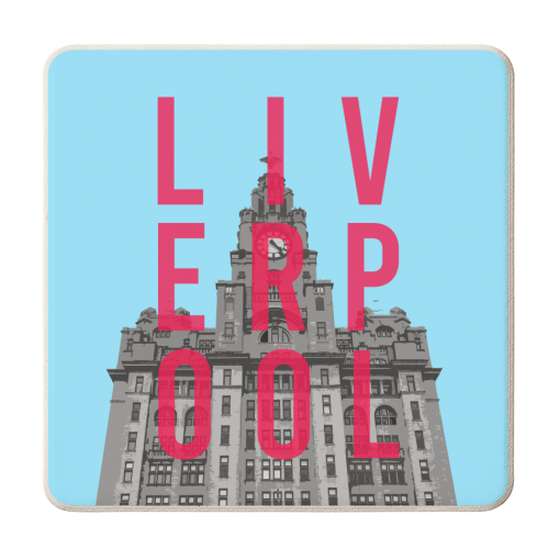 LIVERPOOL - The Royal Liver Building - personalised beer coaster by AP