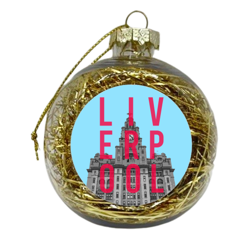 LIVERPOOL - The Royal Liver Building - xmas bauble by AP