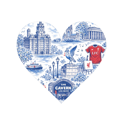 Liverpool Toile Blue - Magnet by Ms Doodle